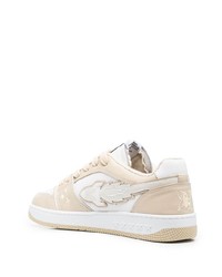 hellbeige Leder niedrige Sneakers von Enterprise Japan