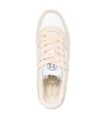 hellbeige Leder niedrige Sneakers von Enterprise Japan