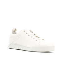 hellbeige Leder niedrige Sneakers von Diesel