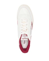 hellbeige Leder niedrige Sneakers von Reebok