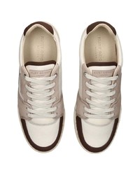 hellbeige Leder niedrige Sneakers von Kurt Geiger London