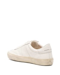 hellbeige Leder niedrige Sneakers von Golden Goose