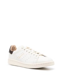 hellbeige Leder niedrige Sneakers von adidas