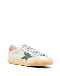 hellbeige Leder niedrige Sneakers von Golden Goose