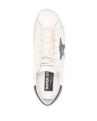 hellbeige Leder niedrige Sneakers von Golden Goose