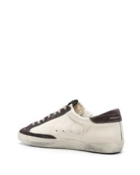 hellbeige Leder niedrige Sneakers von Golden Goose