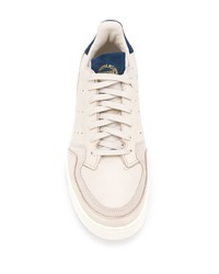 hellbeige Leder niedrige Sneakers von adidas