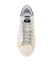 hellbeige Leder niedrige Sneakers von Golden Goose