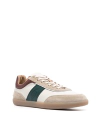 hellbeige Leder niedrige Sneakers von Tod's