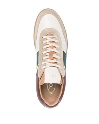 hellbeige Leder niedrige Sneakers von Tod's