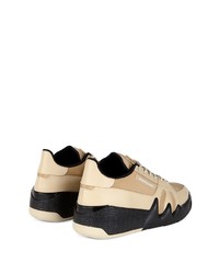 hellbeige Leder niedrige Sneakers von Giuseppe Zanotti