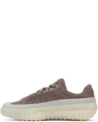 hellbeige Leder niedrige Sneakers von Y-3