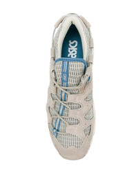 hellbeige Leder niedrige Sneakers von Asics