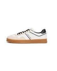 hellbeige Leder niedrige Sneakers von Tommy Jeans