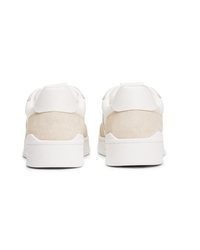 hellbeige Leder niedrige Sneakers von Tommy Jeans