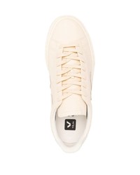 hellbeige Leder niedrige Sneakers von Veja