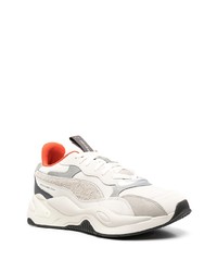 hellbeige Leder niedrige Sneakers von Puma