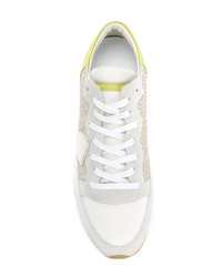 hellbeige Leder niedrige Sneakers von Philippe Model