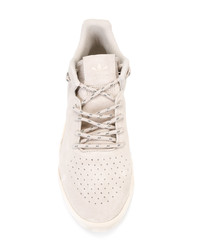 hellbeige Leder niedrige Sneakers von adidas