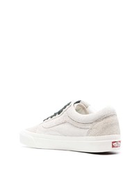 hellbeige Leder niedrige Sneakers von Vans