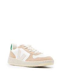 hellbeige Leder niedrige Sneakers von Veja