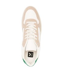 hellbeige Leder niedrige Sneakers von Veja