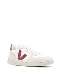 hellbeige Leder niedrige Sneakers von Veja