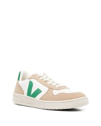 hellbeige Leder niedrige Sneakers von Veja