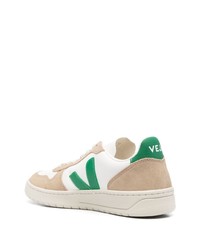 hellbeige Leder niedrige Sneakers von Veja