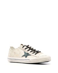 hellbeige Leder niedrige Sneakers von Golden Goose