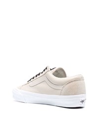 hellbeige Leder niedrige Sneakers von Vans