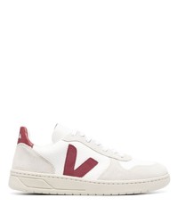 hellbeige Leder niedrige Sneakers von Veja