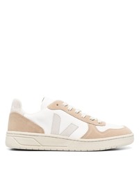 hellbeige Leder niedrige Sneakers von Veja