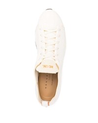 hellbeige Leder niedrige Sneakers von Henderson Baracco