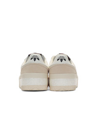 hellbeige Leder niedrige Sneakers von Adidas Originals By Alexander Wang