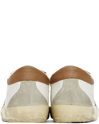 hellbeige Leder niedrige Sneakers von Golden Goose