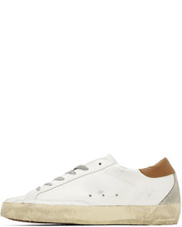 hellbeige Leder niedrige Sneakers von Golden Goose