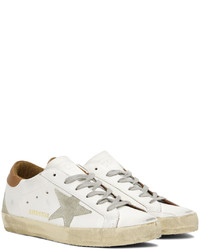 hellbeige Leder niedrige Sneakers von Golden Goose