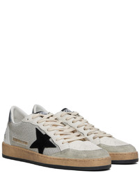 hellbeige Leder niedrige Sneakers von Golden Goose