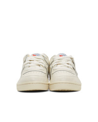 hellbeige Leder niedrige Sneakers von Reebok Classics