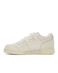 hellbeige Leder niedrige Sneakers von Reebok Classics