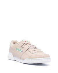 hellbeige Leder niedrige Sneakers von Reebok