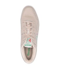 hellbeige Leder niedrige Sneakers von Reebok