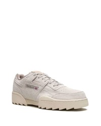 hellbeige Leder niedrige Sneakers von Reebok