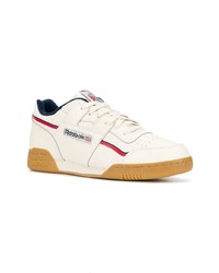 hellbeige Leder niedrige Sneakers von Reebok