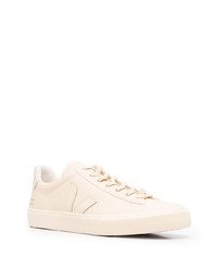 hellbeige Leder niedrige Sneakers von Veja