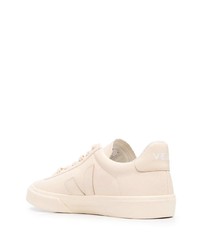 hellbeige Leder niedrige Sneakers von Veja