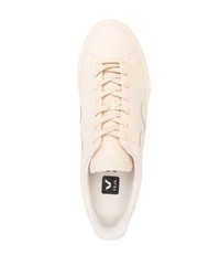 hellbeige Leder niedrige Sneakers von Veja