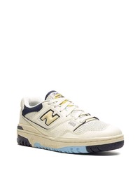 hellbeige Leder niedrige Sneakers von New Balance