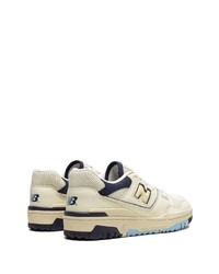 hellbeige Leder niedrige Sneakers von New Balance